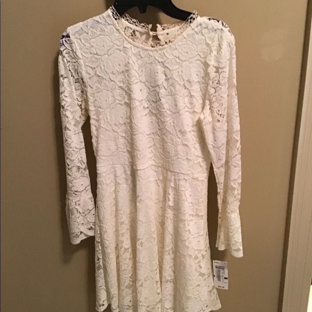 Size16 GB Girls lace off-white dress with shoes